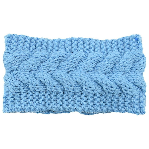 Clearance! headbands for women headbands for women non slip Unisex Elastic Knitted Thermal Head Hairband Sweet Girls Sport Hair Accessories Big sales Light blue