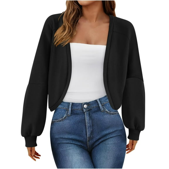 ibuvkizy Womens Hoodless Sweatshirts Solid Color Long Sleeve Jacket Oversized Zip Up Fashion Trendy Coat Comfy Tops Sweatshirt for Women