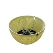 JGF844 Hanging Planters for Outdoor Plants, Hanging Flower Baskets with Drainage Holes and Chain, Hanging Flower Pots for Garden Home Porch Decor