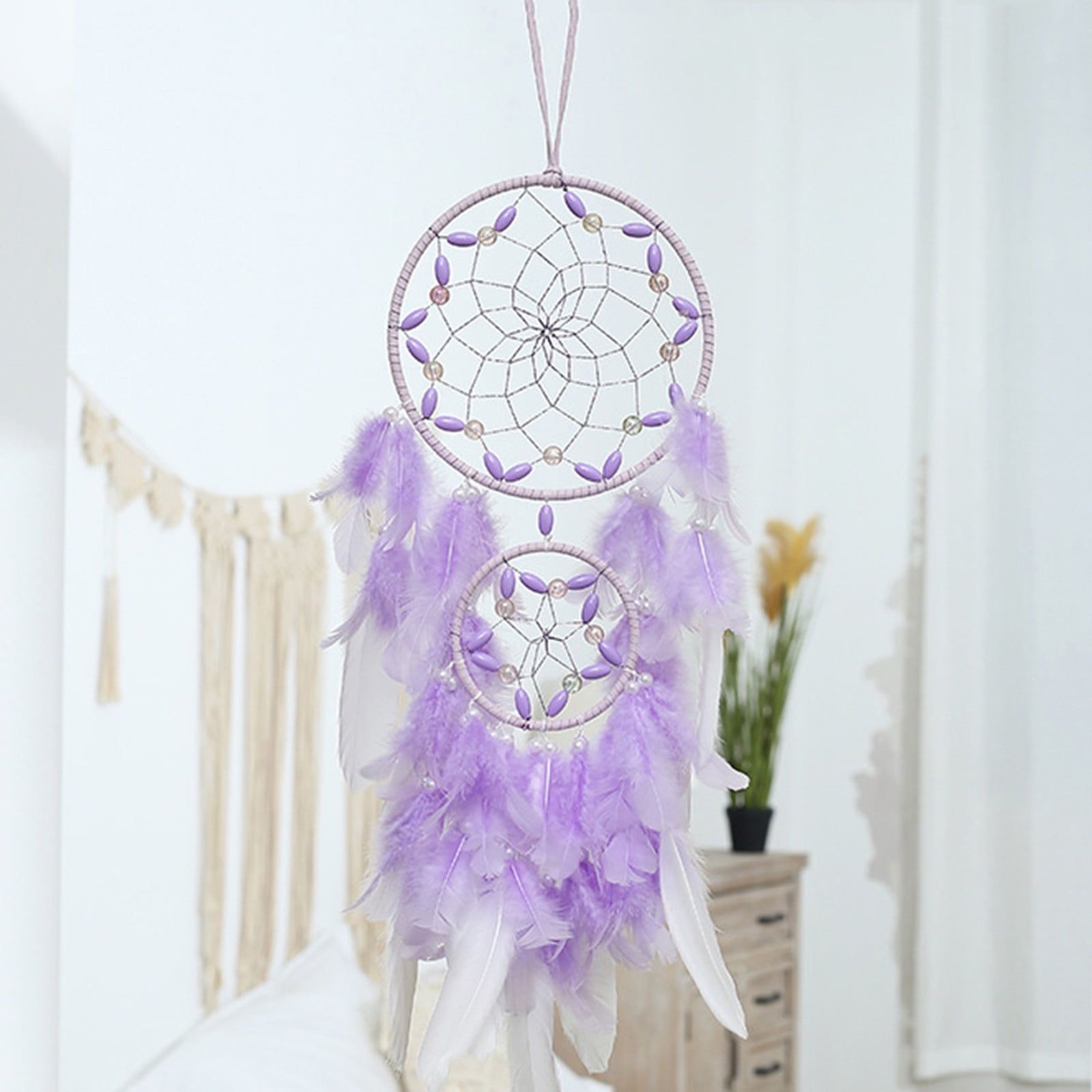 Clearance items! SLMOTUAE Dreamcatcher With Natural Crystals Wall ...