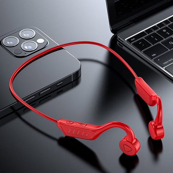Open Ear Headphones, 0.23oz Ultra-Light Comfortable Wireless Earbuds, 0.6mm Thinnest Earhooks, Bluetooth 5.4, Clear Audio, 30 HRS Playtime, IPX5 Waterproof Earphones with Mic