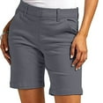 thumbnail image 1 of jobturf Women Twill Shorts Summer Casual Dressy Solid Bermuda Shorts Pull On Chino Shorts High Waisted Stretchy Work Shorts, 1 of 9