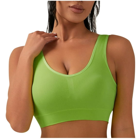 FAHXNVB Racerback Sports Bras for Women U Back Padded Seamless Support Bra for Yoga Gym Workout Fitness High Impact Running Bra