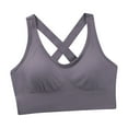 thumbnail image 1 of FAHXNVB Sports Bra for Women Padded Medium Support Crisscross Back Workout Yoga Bra Seamless High Impact Exercise Athletic Bras, 1 of 5