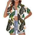 thumbnail image 1 of FAHXNVB Women's Summer Hawaiian Shirts Floral Short Sleeve Button Down Shirts Hawaii Tropical Beach Tops Outfits 2025, 1 of 6