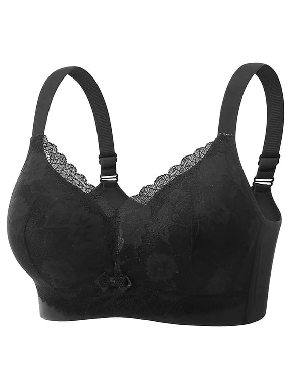 Womens Lace Push Up Bra Comfortable Full Coverage Supportive Unpadded Wireless Bralettes No Underwire Everyday Bras