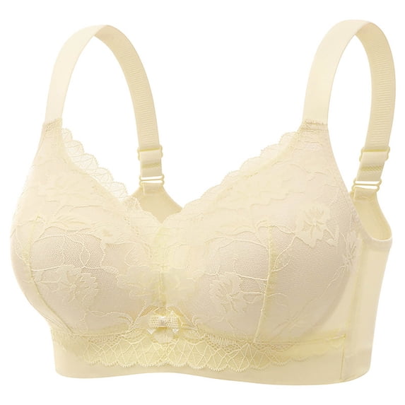 FAHXNVB Womens Lace Push Up Bra Comfortable Full Coverage Supportive Unpadded Wireless Bralettes No Underwire Everyday Bras