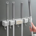 thumbnail image 1 of kchsji Broom/Mop Rack, Heavy-Duty Wall-Mounted Broom Organizer, Adjustable Clamps for Mops/Brushes, Space-Saving Garage/Laundry Storage Rack, 1 of 8
