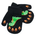 thumbnail image 1 of Clearance! labakihah gloves children winter gloves kids cartoon printing keep warm gloves black, 1 of 4
