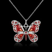 BITOPYTOPSIY Clearance lightning sale jewelry wear Personality Vintage Multicolor Butterfly Necklace For Women Jewelry Gifts