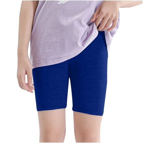 Clearance! lulshou Girls Shorts Girls Pants Childrens Candy Colored Shorts Girls Pants Flat Corner Pants Navy