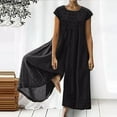 thumbnail image 1 of Clearance!lulshou Jumpsuit Pants for Women Women Casual Solid Linen Romper Long Playsuit Zipper Short Sleeve Jumpsuit, 1 of 6