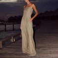 thumbnail image 1 of Clearance!lulshou Jumpsuit Pants for Women Women'S Summer Women'S Pocket Figure-Hugging Strapless Solid Color Long Jumpsuit, 1 of 5