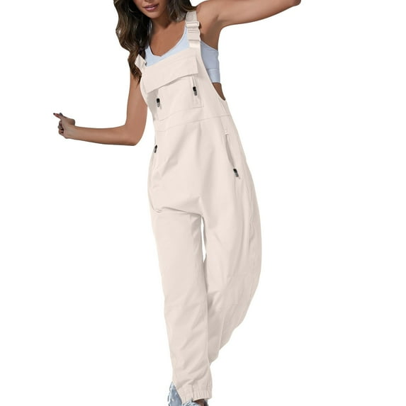 Clearance!lulshou Jumpsuit Pants for Women Women's Solid Color Work Overalls Fashionable Casual Leggings Jumpsuit For Women