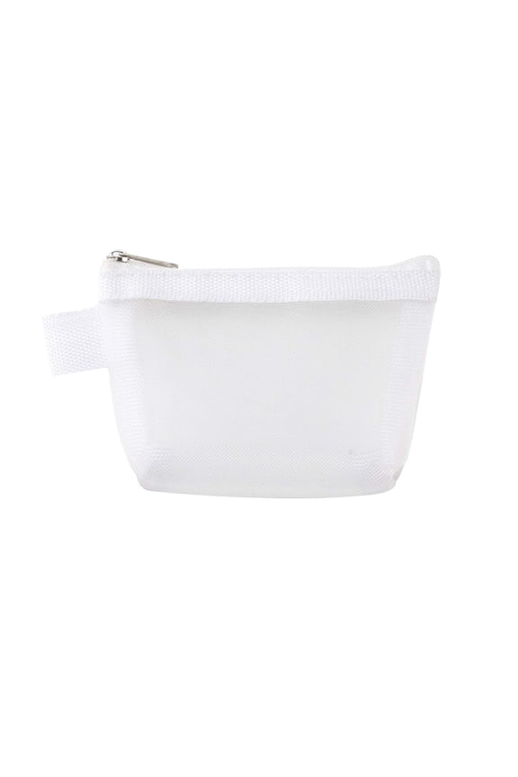 Clearance! lulshou Nylon Three-dimensional Triangular Mesh Coin Purse Large-capacity Key Bag Card Case Coin Bag Transparent Storage Bag