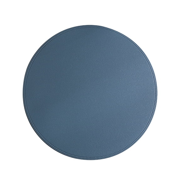 Clearance!lulshou Round Leather Placemat Solid Colour Faux Leather Placemats , Coffee Mats, Kitchen Table Mats, Waterproof, Easy To CleanKitchen Table Mats