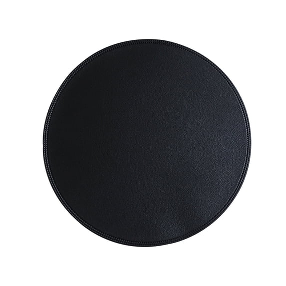 Clearance!lulshou Round Leather Placemat Solid Colour Faux Leather Placemats , Coffee Mats, Kitchen Table Mats, Waterproof, Easy To CleanKitchen Table Mats