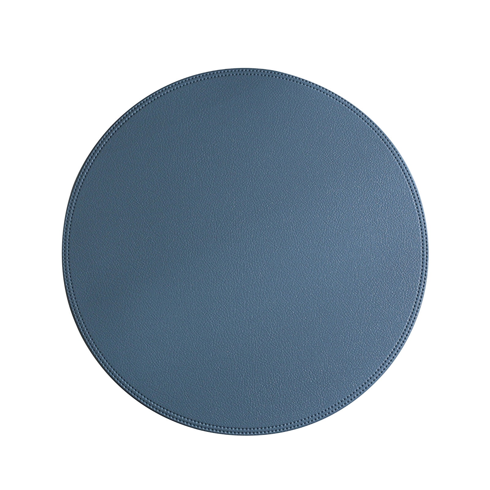 Jovono Navy Faux Leather Round Placemats and Coasters, Coffee Mats Kitchen  Table Mats, Waterproof, Easy to Clean for Round Table, Dining Table