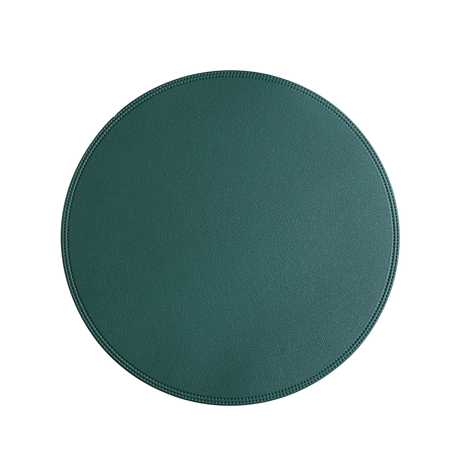 Clearance!lulshou Round Leather Placemat Solid Colour Faux Leather Placemats , Coffee Mats, Kitchen Table Mats, Waterproof, Easy to CleanKitchen Table