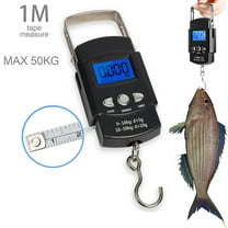 Clearance mini Scale under $7,Weight Digital Travel Hanging Hook Scale Electronic Hand Luggage LCD Fish Kitchen，Dining & Bar 1PC