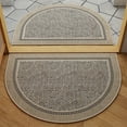 thumbnail image 1 of Indoor Door Mats for Entryway, Half Circle Cut-to-Size Dirt Trapper Door Mat, Bathroom Entrance Rug,Durable Non-Slip Rug for Office & Home, 23x15Inch, 1 of 6