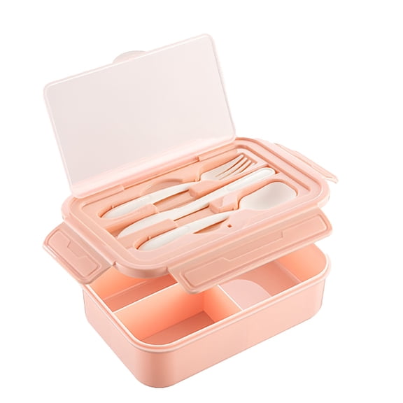 Clearance Sale!Classic Version Student Compartment Food Storage Lunch Box, Pink Pantry bulk food partition sorting,food storage containers with lids,PE plastic