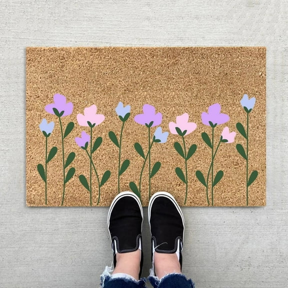 Clearance!npkgvia Carpet,Entryway Rug,1PCS Summer Floor Mats Holiday Mats Welcome Door Mats Polyester Door Mat Beach Non Slip Floor Mat Flower Doormat 1PCS,Door Mat Outside Entrance,Home Essentials