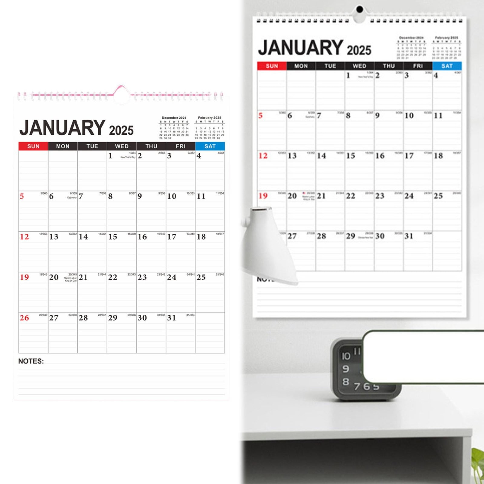 Clearance！npkgvia Calendar 2025,Desk Calendar 2025,Office Desk