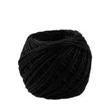 Clearance!npkgvia Cotton Rope,Yarn,40M Natural Brown Jute Hemp Rope T String Cord Shank Craft String DIY Making,Crochet Kit,Black