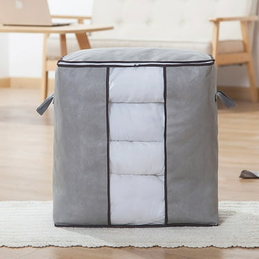 Clearance,npkgvia Foldable Large Non-woven Clothes Quilt Blanket Zipper Storage Bag Organizer Box,Gray