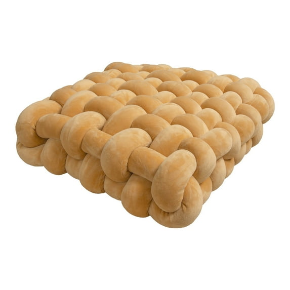 Clearance!npkgvia Square Knot Throw Pillow Knot Pillow Soft Home Decorative Throw Pillow Handmade Knotted Plush Pillow Adorable Square Pillow Sofa Cushion 12" X 13",Khaki