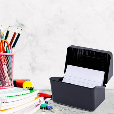 Clearance,olkpmnmk Card Holder,Index Card Holder Index Card Box Notecard Box Flash Card Holder Index Organizer,Black