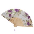 thumbnail image 1 of Clearance,olkpmnmk Hand Fan,Vintage Bamboo Folding Hand Held Flower Fan Chinese Dance Party Pocket Gifts,Home Decor, 1 of 3
