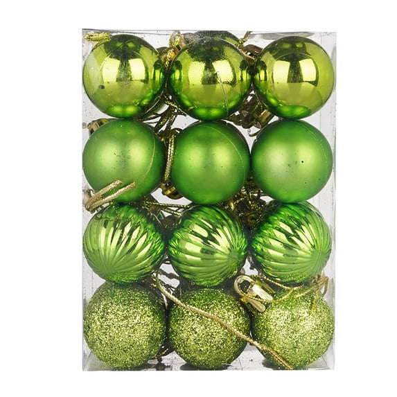 (Clearance) pdqouc 24 Pieces Christmas Ball Ornaments Shatterproof Christmas Ornaments Set Decorations for Xmas Tree Balls 30mm/1.18Inch Christmas Party Atmosphere Decorations