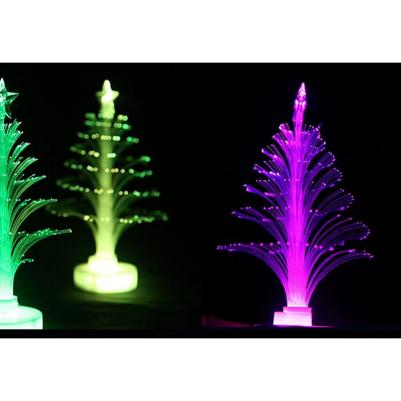 (Clearance) pdqouc 4.7-inch Mini Xmas Tree Tabletop Color Changing Fiber Christmas Tree LED Light for Home Shop Party Bar Display Holiday Decoration Gift Xmas Tree Gifts Home Room Decor