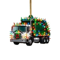 (Clearance) pdqouc Christmas Ornaments Car Wooden Christmas Tree Decoration DIY Car Crafts, Hanging Ornament Vintage Xmas for Christmas Holiday Party (Car Truck Style)