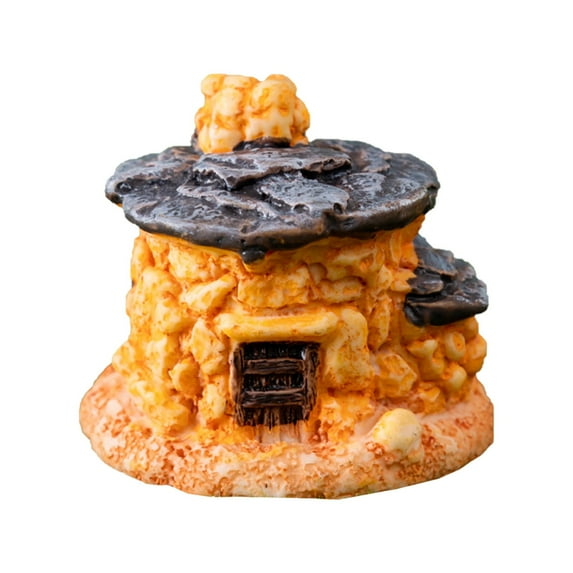 (Clearance) pdqouc Fairy Garden,Miniature Fairy Garden Stone House, Garden Decorations Outdoor Resin Elf House Ornament, Unique Lawn and Garden Decor for Home Patio Decoration