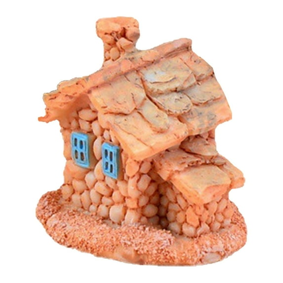 (Clearance) pdqouc Fairy Garden,Miniature Fairy Garden Stone House, Garden Decorations Outdoor Resin Elf House Ornament, Unique Lawn and Garden Decor for Home Patio Decoration