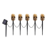 (Clearance) pdqouc Halloween Pumpkin Lights Outdoor Decorations, 5pcs Set Solar Halloween Lights, Waterproof Solar Powered LED Yard Stake Lights, Color Changing Ghosts Pathway Patio Outside Decor