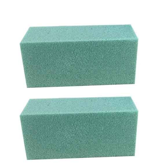 (Clearance) pdqouc Large Pack of 2 Dry and Wet Floral Foam Blocks for Fresh and Artificial Flowers, Each (8.26” L x 4.13” W x 2.75” H), for Wedding, Birthdays, Home, Office, and Garden Decorations