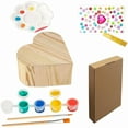 thumbnail image 1 of (Clearance) pdqouc Paint Your Own Wooden Kids Heart Treasure Box Kit - Art Kits for Toddler Girl,Arts and Craft Easter Gifts for Ages 4-6 Year Old Girls,DIY Jewelry Box Toys,Crafts Painting Gift, 1 of 8