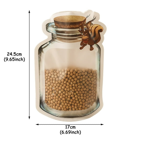 (Clearance) pdqouc Resealable Stand Up Bags Matte Clear Zipper Lock Heat Seal Pouch with Tear Notch for Zip Food Storage Lock Packing Ziplock Bag Snack Preservation Sealed Transparent Bag