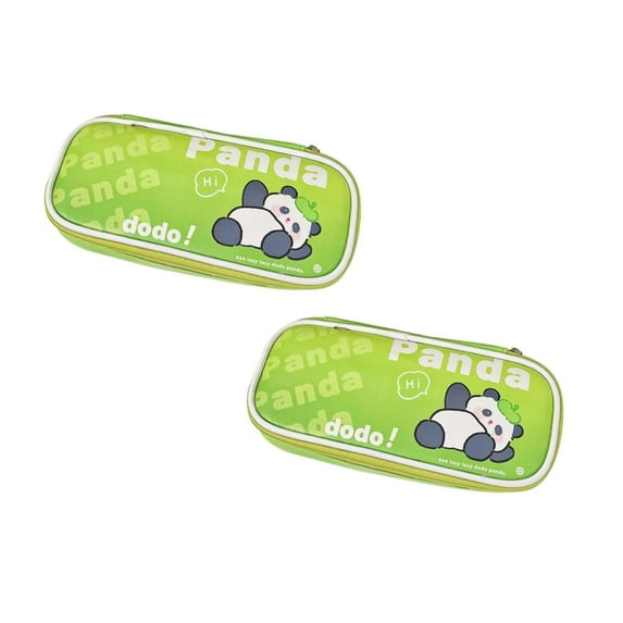 Clearance pencil case under $5,Cute Panda Pencil Case Large Capacity Pencil Bag Cute Zipper Pencil Bag (Available In Four Patterns) 2PC