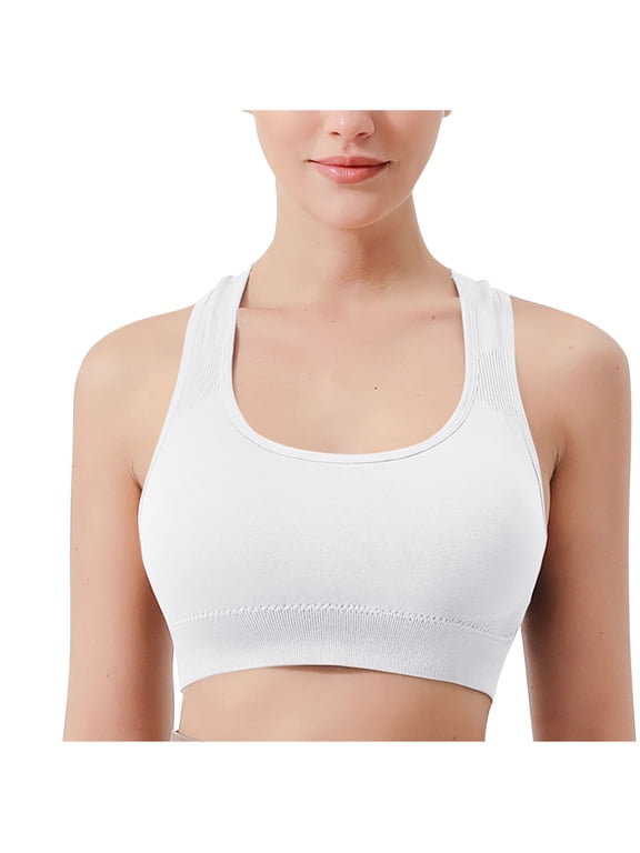 Women's Racerback Sports Bras Comfort Seamless Padded Yoga Bra Gym Workout Fitness Workout Crop Tank Tops