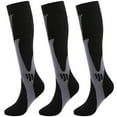 thumbnail image 1 of qolati 3 Pack Socks for Women Men Sports Thigh High Tube Socks Knee High Stocking for Nursing Running Travel Athletic, 1 of 2