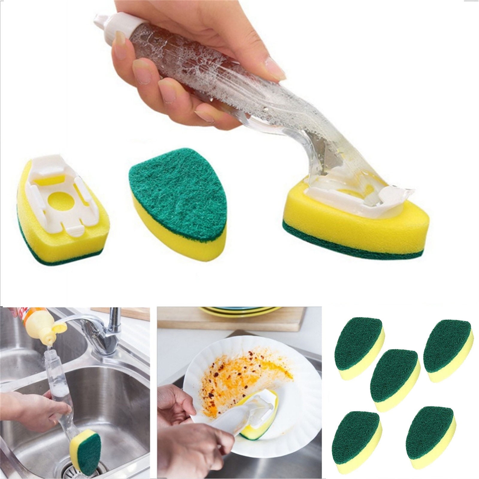 Amazon.com: Dish Wand & 7 Pack Dishwashing Sponge Refills