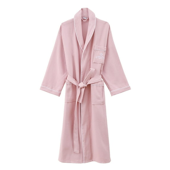 Clearance! robes for women terry cloth robes for women All Cotton Four Season Lengthened Beehive Bathrobe Bathrobe Nightgown Housewear Couples Big sales Pink