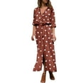 Clearance sale! Beshee Spring Summer Dresses for Women 2024 Summer Polka Dot Print Maxi Dress