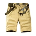 thumbnail image 1 of -sale Biker Shorts Men's Directional Sign Work Shorts Mid-waist Multi-pocket Five-piece Pants Casual Shorts Pants Slim Fit Half Shorts Cargo Shorts ,Khaki,XL, 1 of 9