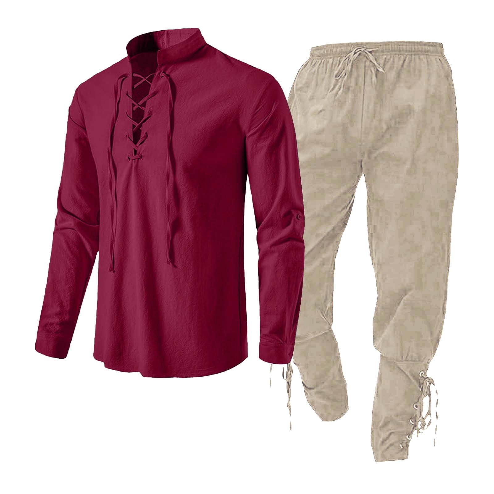 Clearance sale! HGAKJS Medieval Men'S Clothing Set Men'S Clothing Set